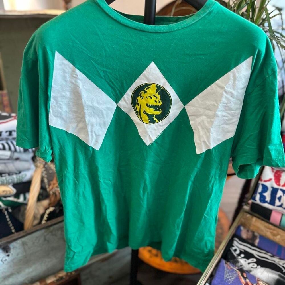 green power ranger t shirt with logo